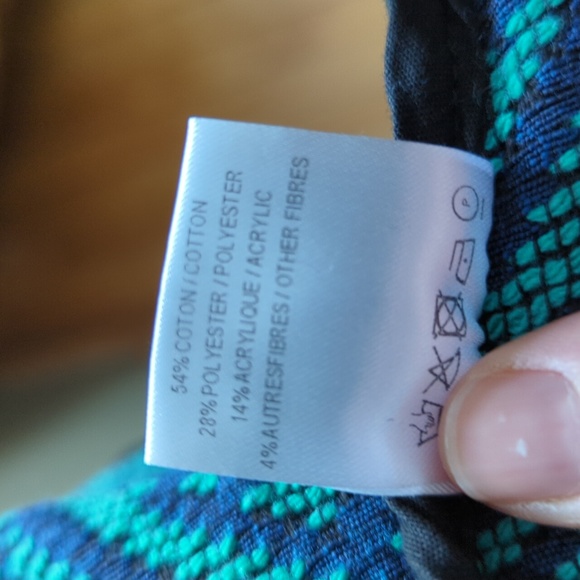 Louizon Woven Blue & Green Boxy Blazer - Picture 6 of 6